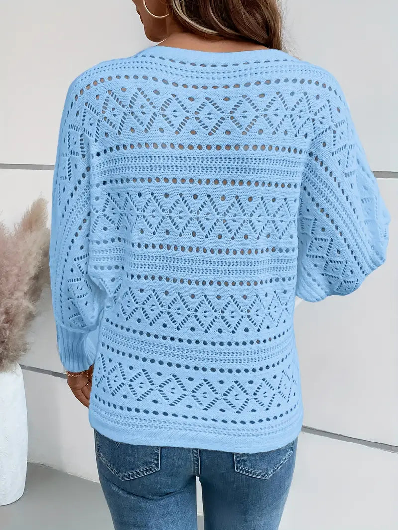 Pull à epaules dénudées semi-transparent