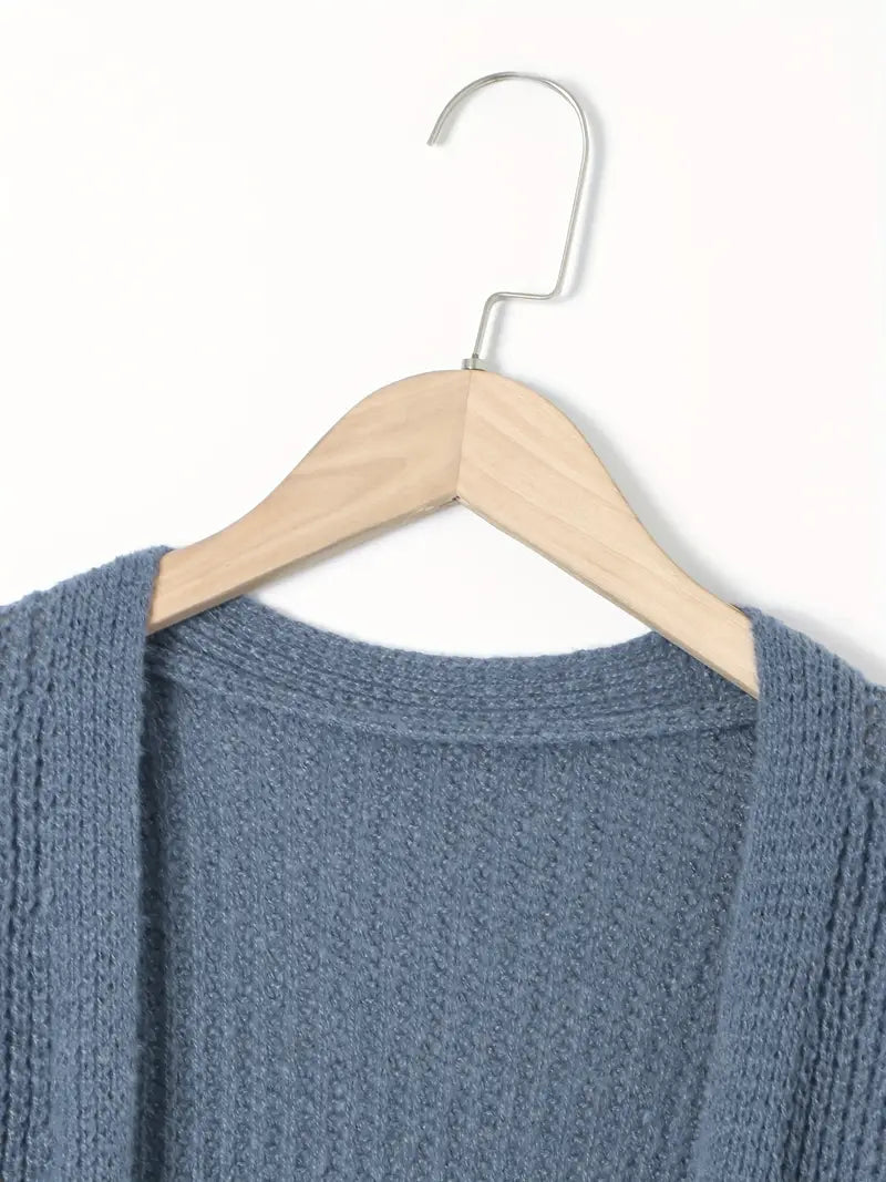 Cardigan long en tricot avec poches