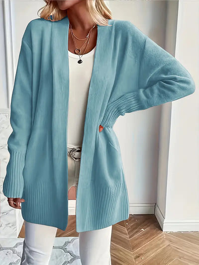 Cardigan long confortable manches longues