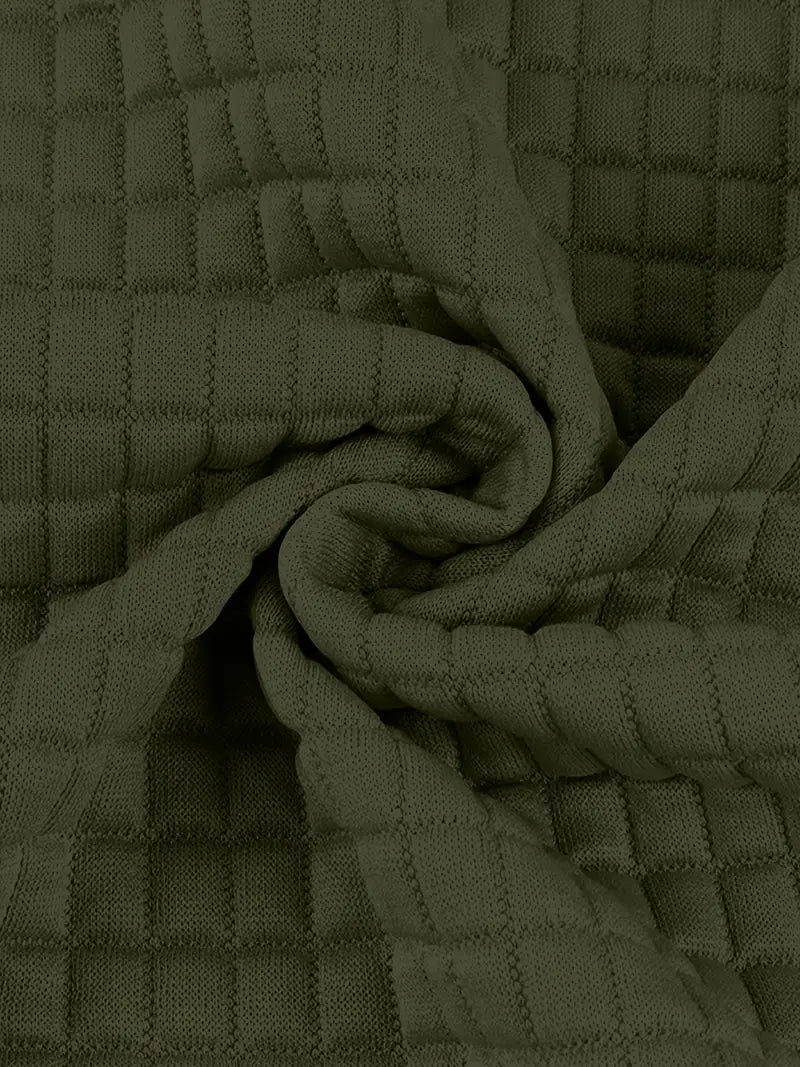 Sweat à capuche grande taille décontracté motif carré