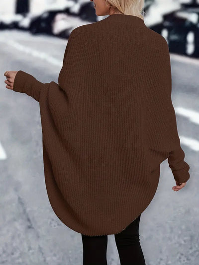 Cardigan ouvert sur le devant manches serrées