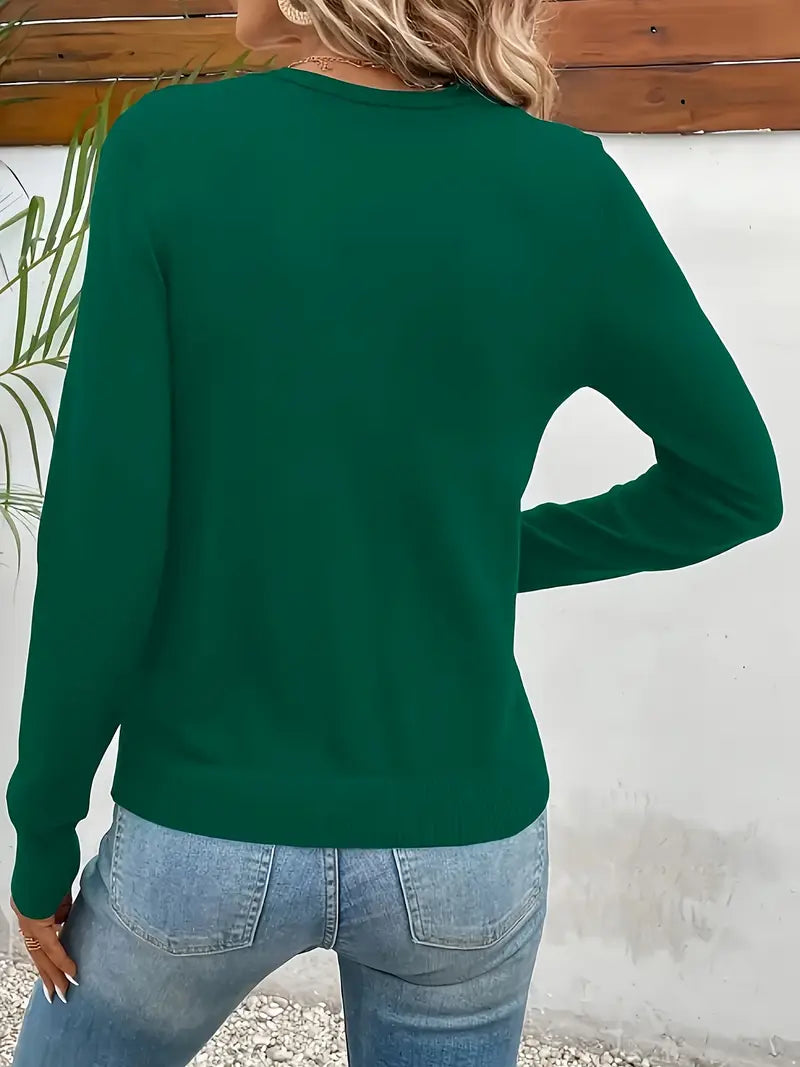 Cardigan simple col V avec boutons