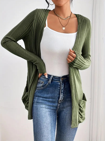 Cardigan long loose avec poches