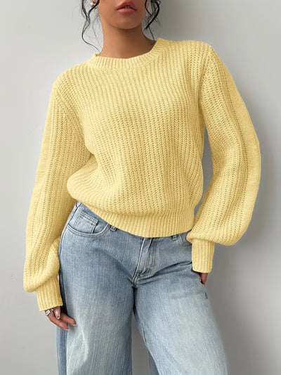 Pull à col rond effet mailles