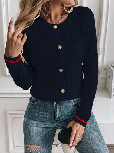 Gilet élégant à manches longues Boutonnage doré