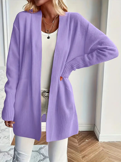 Cardigan long confortable manches longues