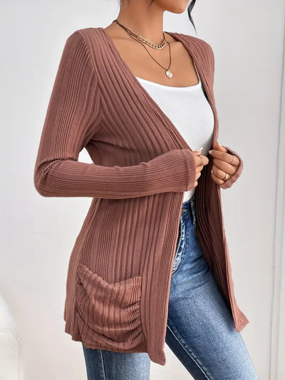 Cardigan long loose avec poches