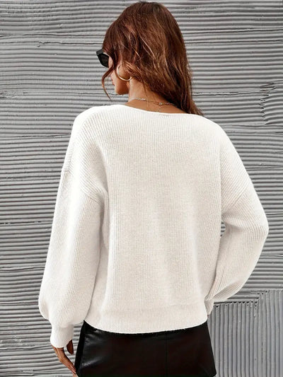Pull manches longues en col V