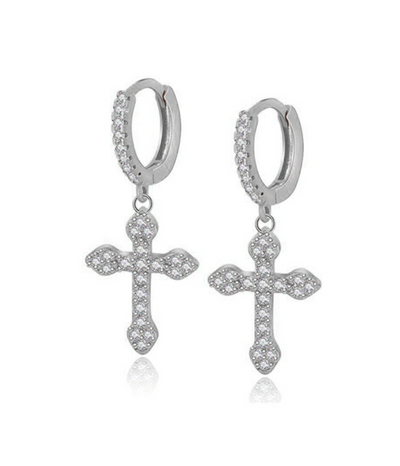 Anneaux d'oreilles croix Iris