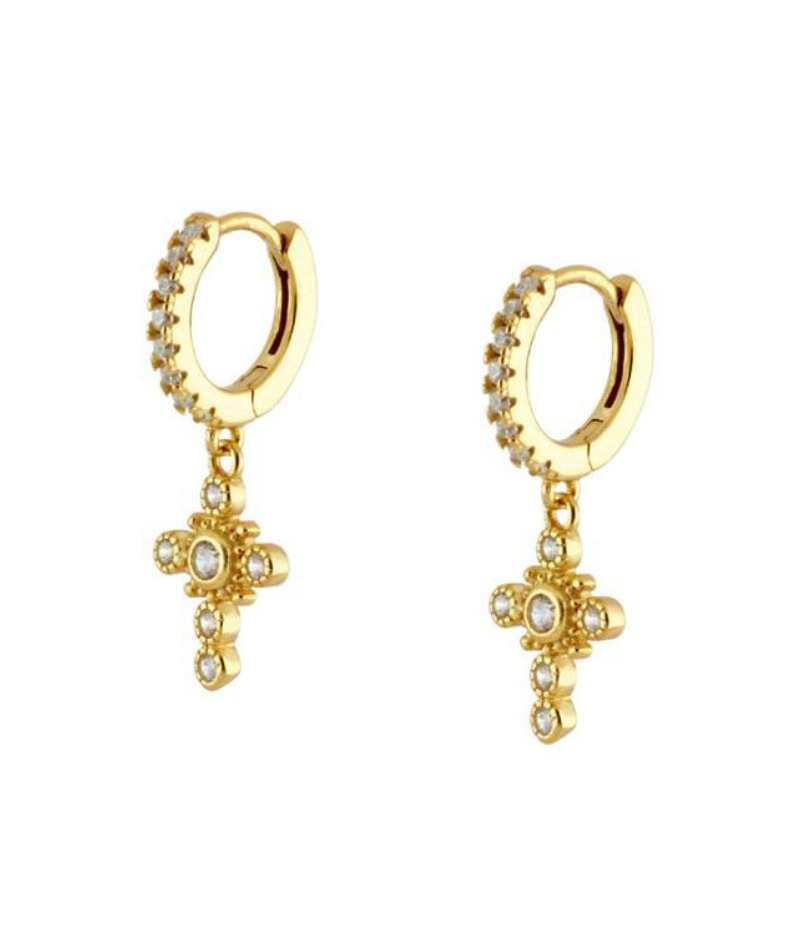 Anneaux d'oreilles croix Emma