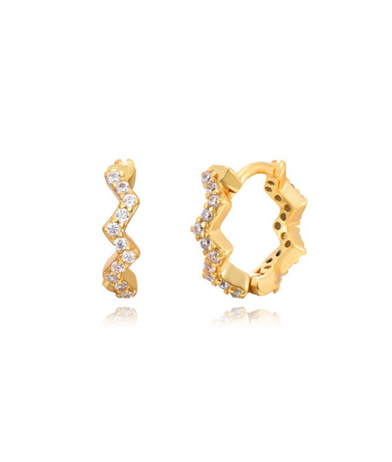 Anneaux d'oreilles zigzag Alix