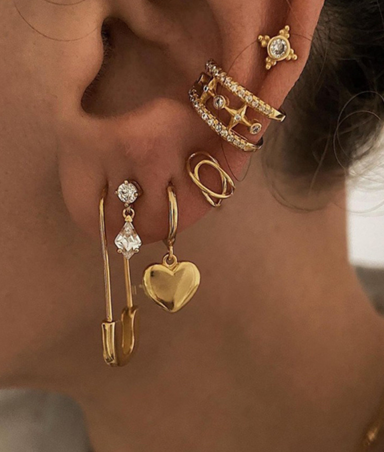 Boucle d'oreilles longues trombone Juliette