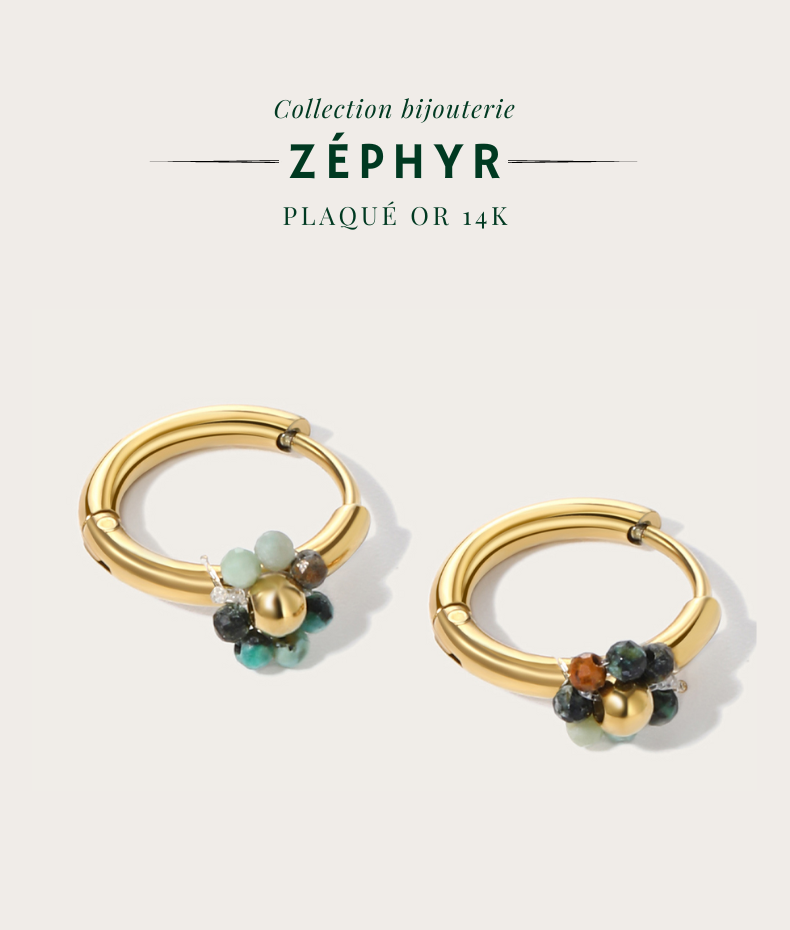 Boucles d'oreilles royales Zéphyr
