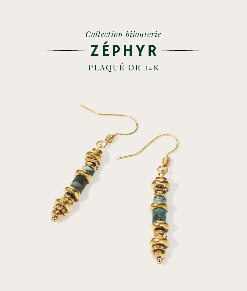 Boucles d'oreilles longues Zéphyr