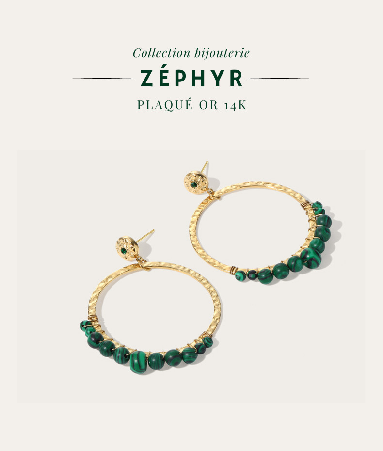 Boucles d'oreilles impératrice Zéphyr