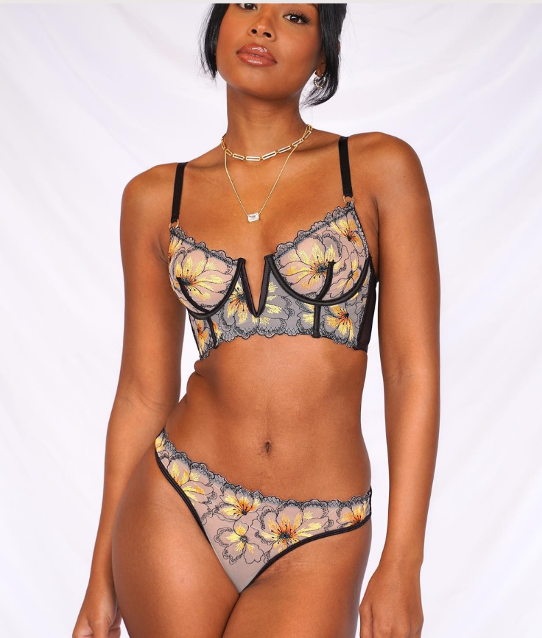 Ensemble bustier décolleté plongeant Joséphine