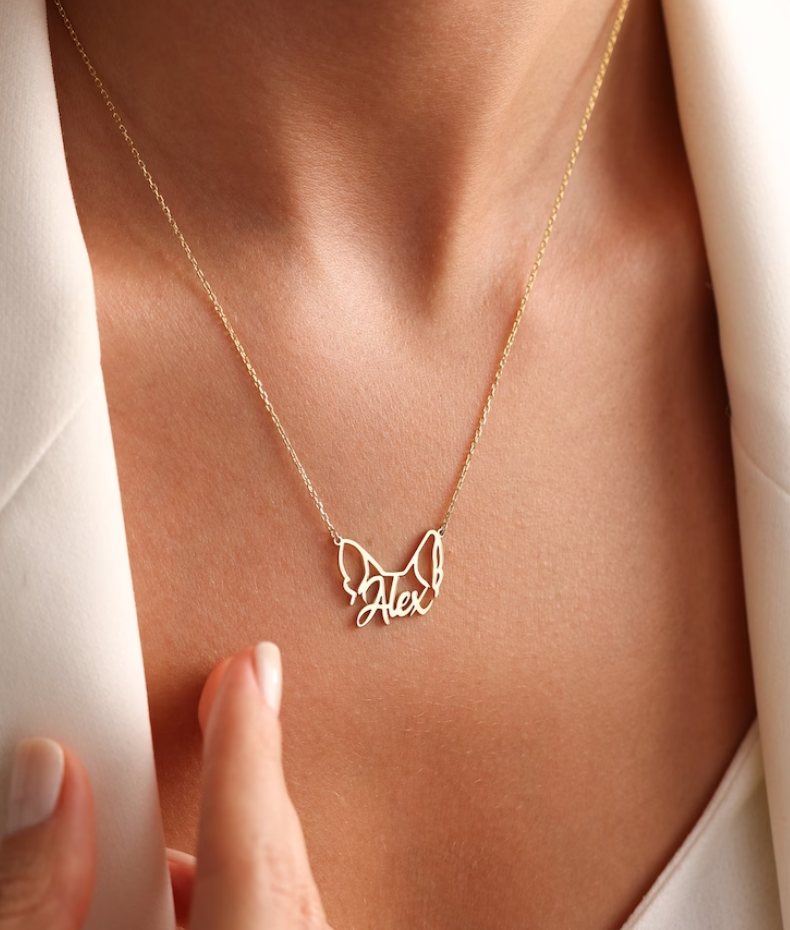 Collier personnalisable oreilles chien et chat