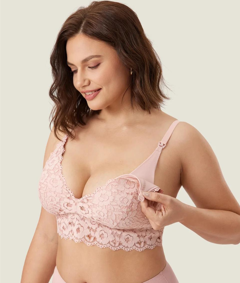 Soutien-gorge d'allaitement plongeant en dentelle