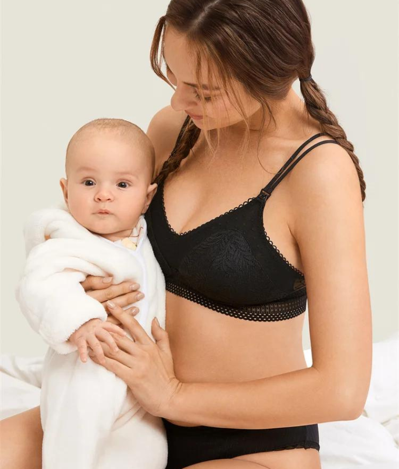Soutien-gorge d'allaitement en dentelle ajourée