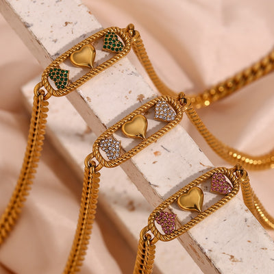 Collier cubains épais coeur