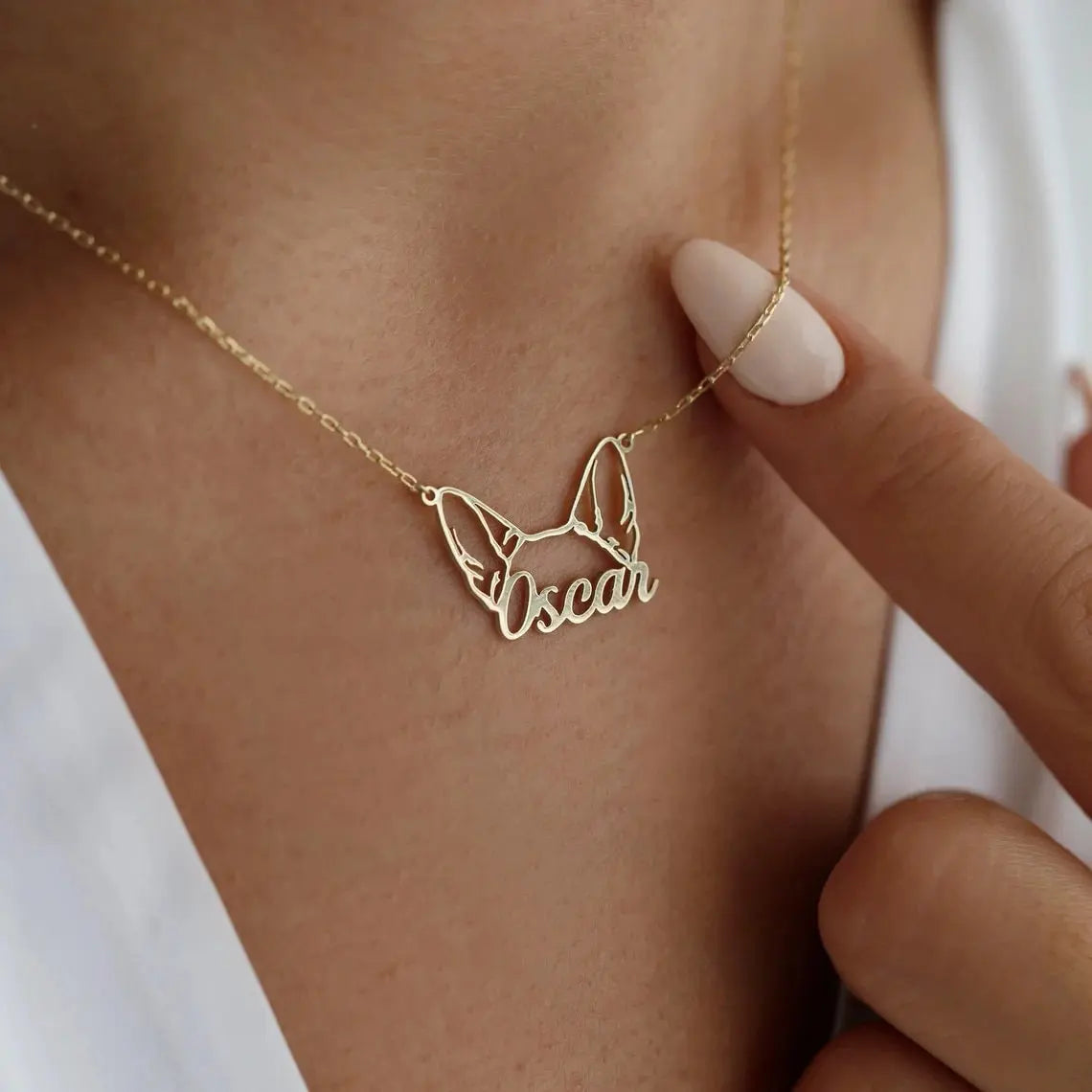 Collier personnalisable oreilles chien et chat