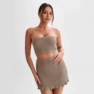Ensemble jupe et haut bandeau