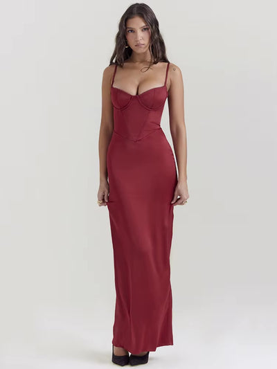 Robe longue moulante haut bustier