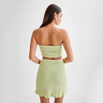 Ensemble jupe et haut bandeau