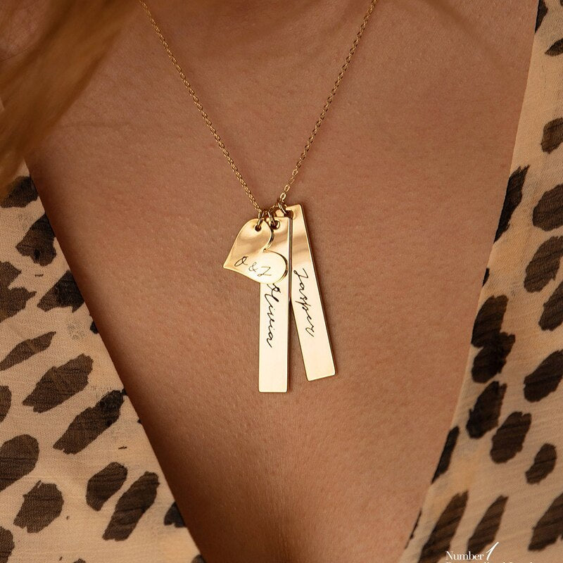 Collier personnalisable coeur et pendentif