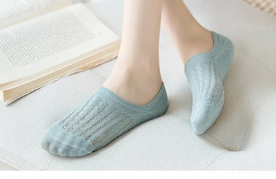 Chaussettes basses en maille x5