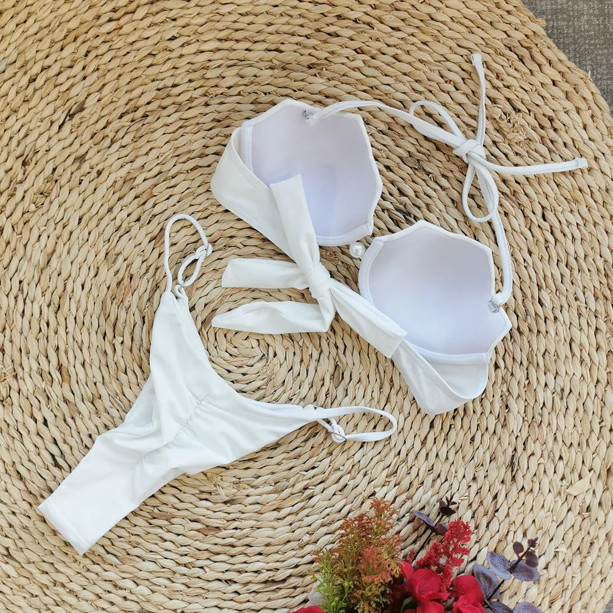 Maillot de bain push-up jupe longue