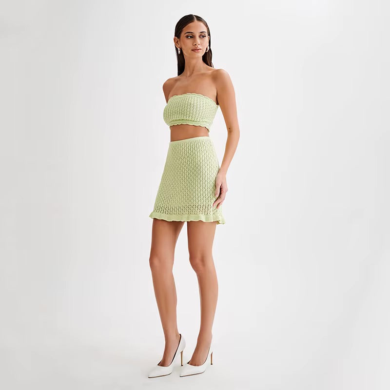 Ensemble jupe et haut bandeau