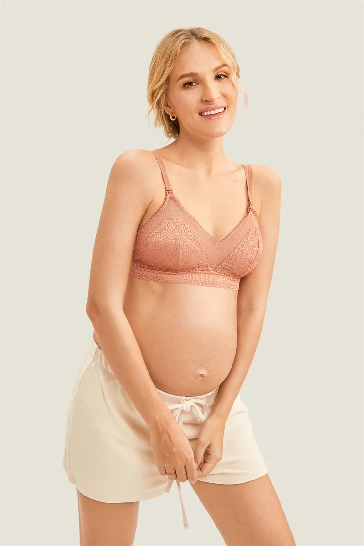 Soutien-gorge d'allaitement en dentelle ajourée