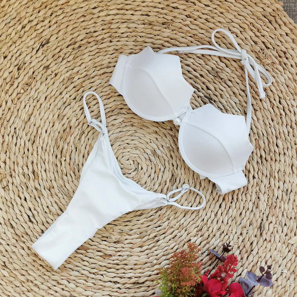 Maillot de bain push-up jupe longue