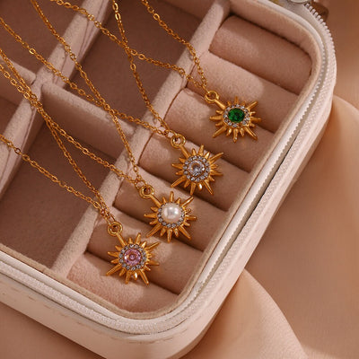 Collier étoile porte-bonheur plaqué or