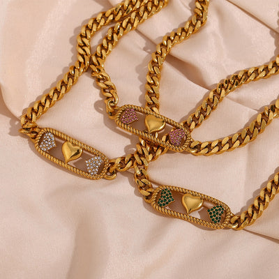 Collier cubains épais coeur