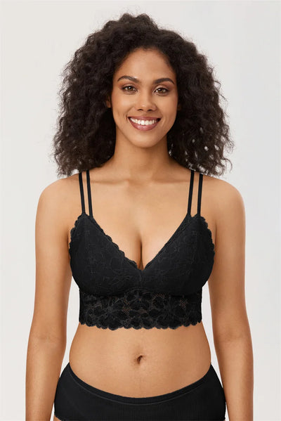Soutien-gorge d'allaitement en dentelle à double bretelle