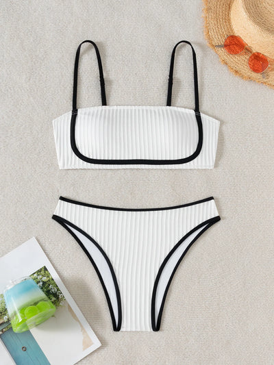 Maillot de bain bandeau taille haute