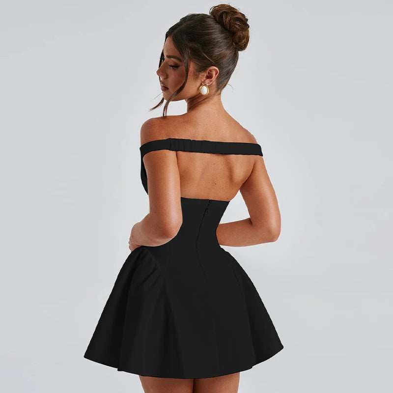 Robe courte sexy col en V