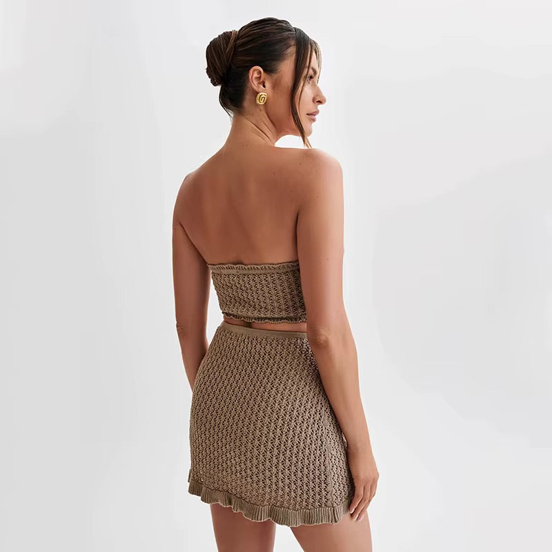 Ensemble jupe et haut bandeau