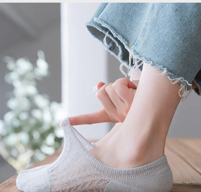 Chaussettes basses en maille x5