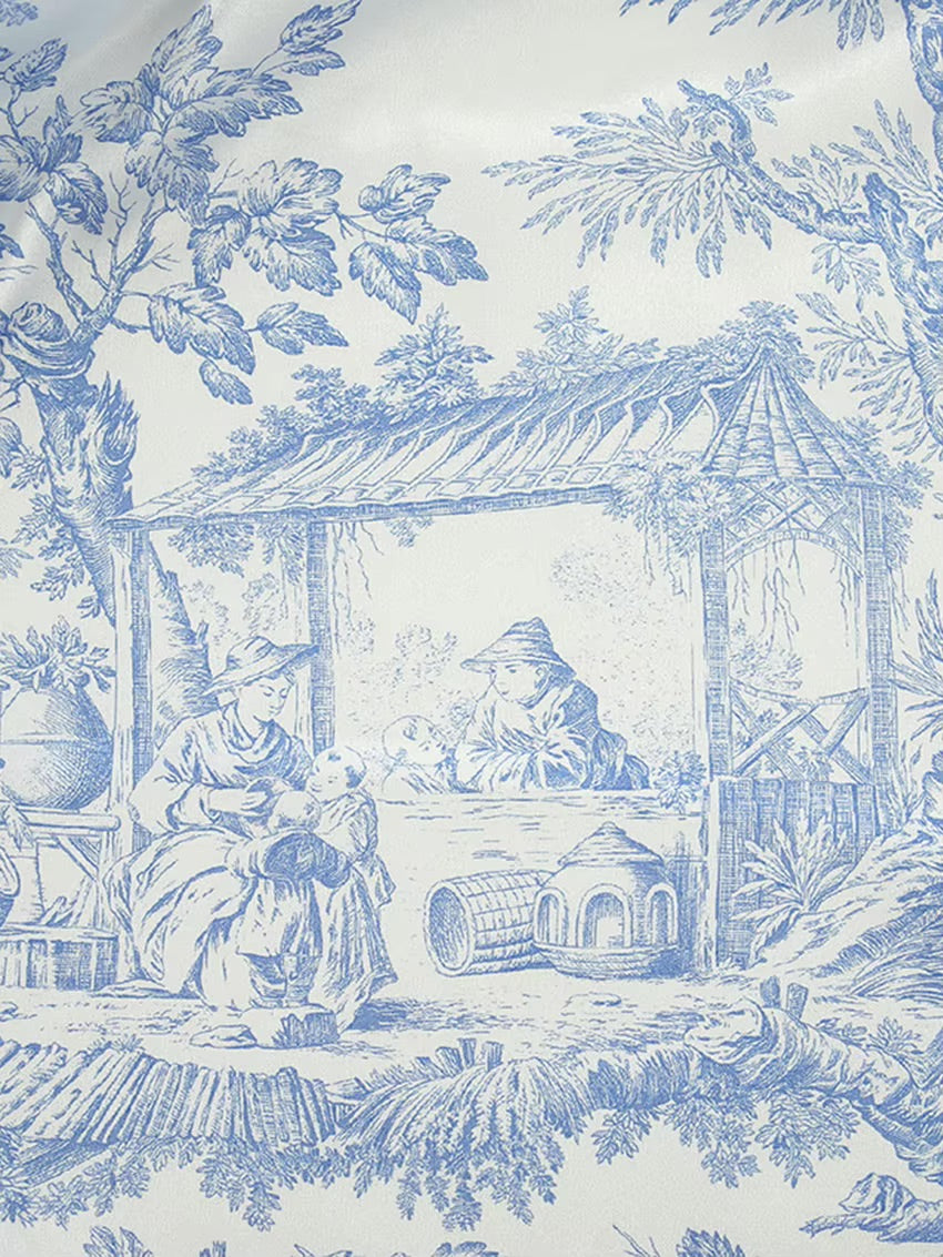 Kimono court à motif col V