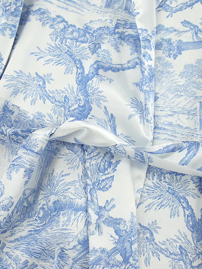 Kimono court à motif col V