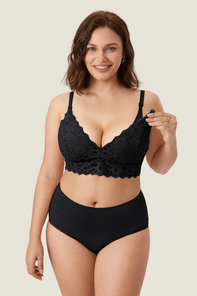 Soutien-gorge d'allaitement plongeant en dentelle
