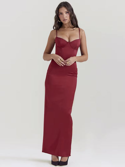 Robe longue moulante haut bustier