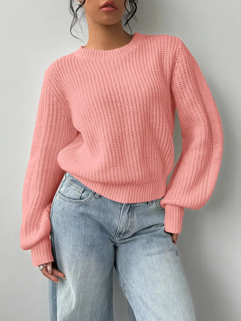 Pull à col rond effet mailles