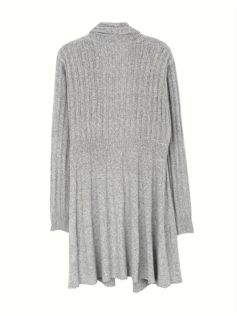 Cardigan long manches longues effet robe