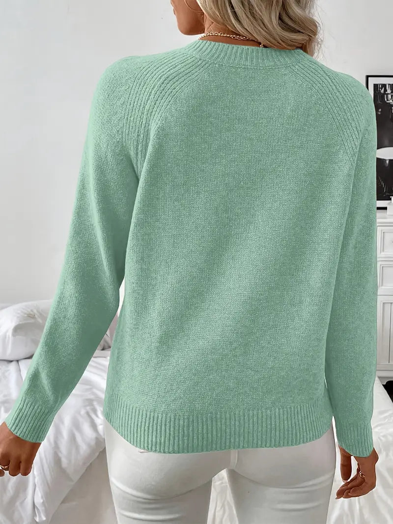 Pull Épaule Asymétrique avec Boutonnage