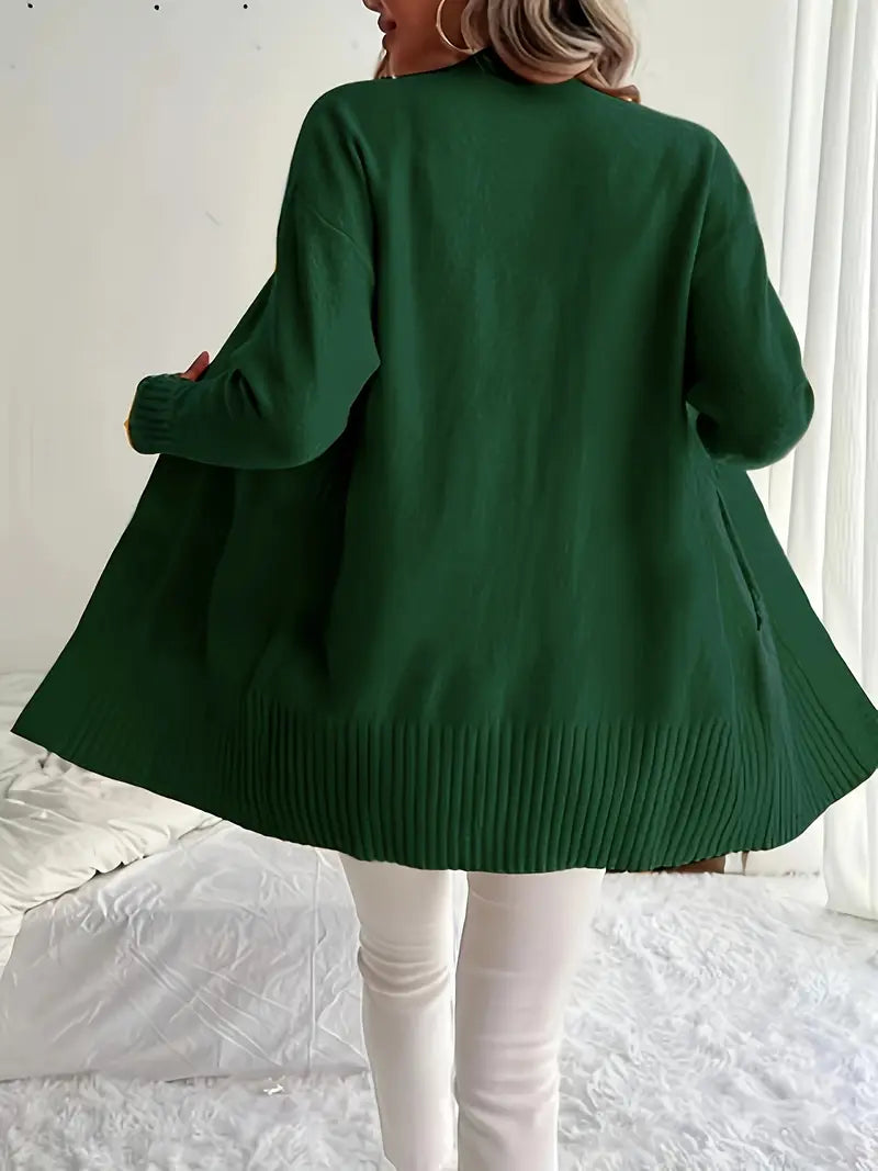 Cardigan long confortable manches longues