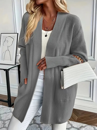 Cardigan long confortable manches longues